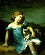 Theodore   Gericault louise vernet enfant France oil painting artist